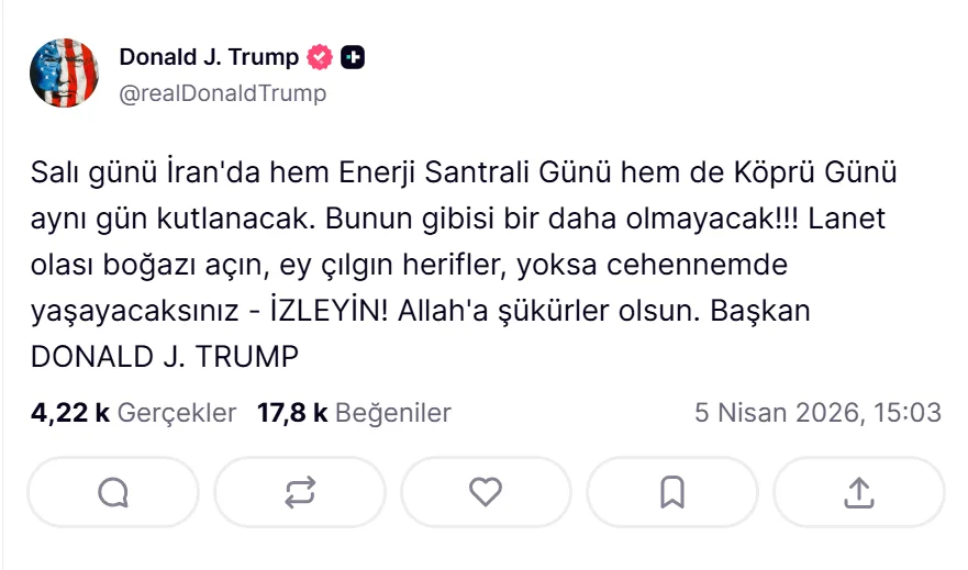 hurmuz boğazını açın Trump hurmuz bogazi için iranı tehdit etti